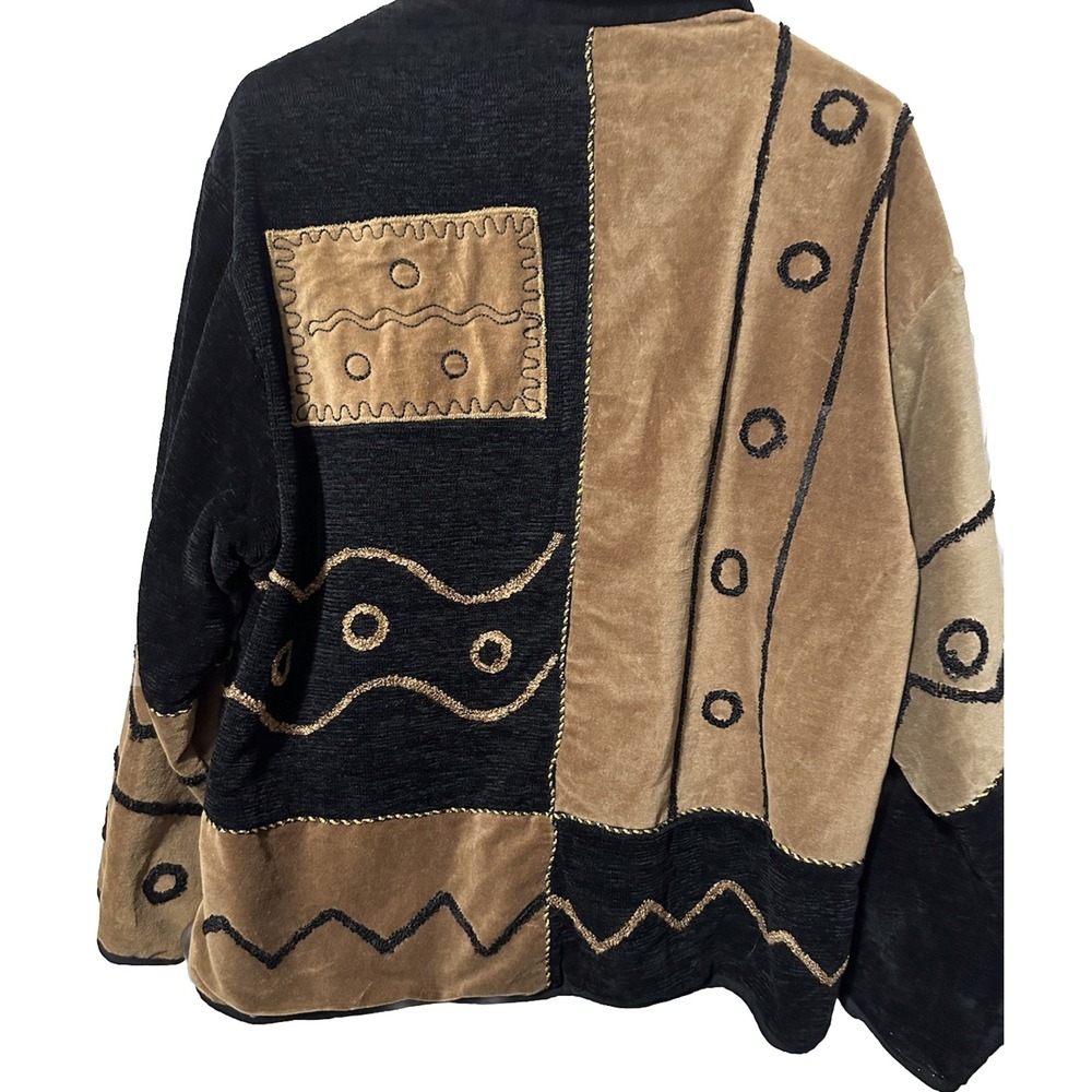 Vintage Woman New Direction Patchwork Animal Print Jacket Size XL too cool - Picture 2 of 15